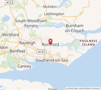 Map of Rochford, EnglandEngland