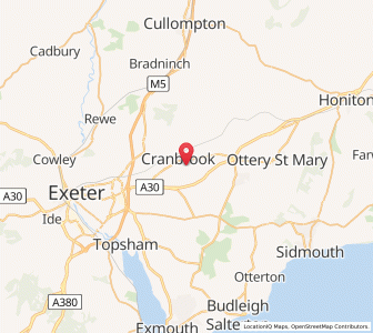Map of Rockbeare, EnglandEngland