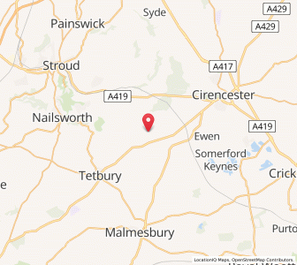 Map of Rodmarton, EnglandEngland