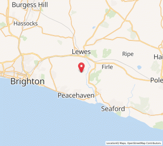 Map of Rodmell, EnglandEngland