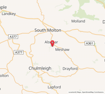 Map of Romansleigh, EnglandEngland