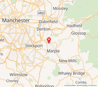 Map of Romiley, EnglandEngland