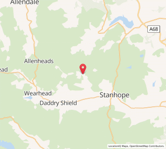 Map of Rookhope, EnglandEngland