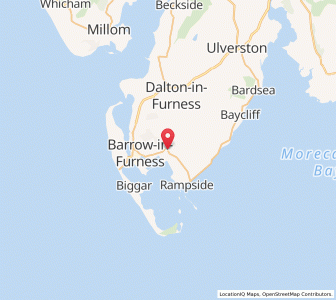 Map of Roose, EnglandEngland