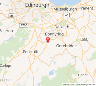 Map of Rosewell, ScotlandScotland