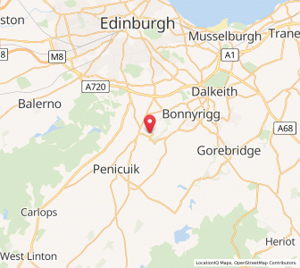 Map of Roslin, ScotlandScotland