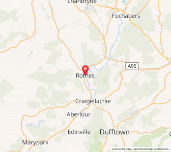 Map of Rothes, ScotlandScotland