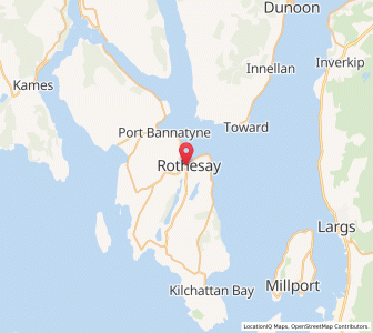 Map of Rothesay, ScotlandScotland