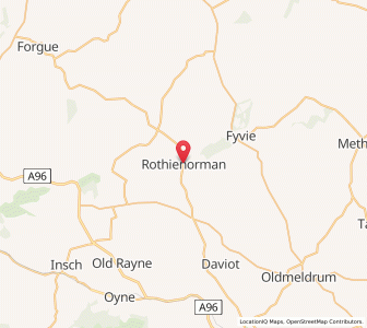 Map of Rothienorman, ScotlandScotland