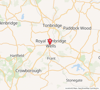 Map of Tunbridge Wells, EnglandEngland