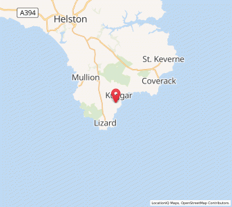 Map of Ruan Minor, EnglandEngland