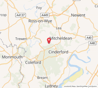 Map of Ruardean Woodside, EnglandEngland