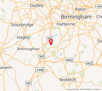Map of Rubery, EnglandEngland