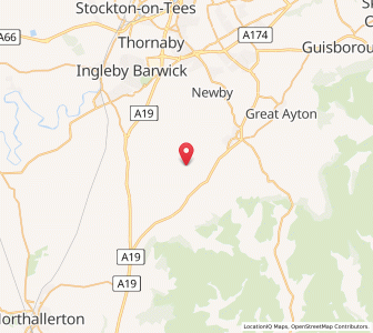 Map of Rudby, EnglandEngland