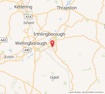 Map of Rushden, EnglandEngland