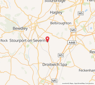 Map of Rushock, EnglandEngland