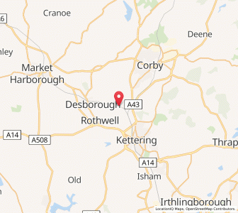 Map of Rushton, EnglandEngland