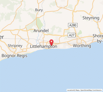 Map of Rustington, EnglandEngland