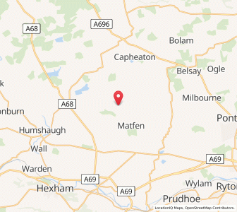 Map of Ryal, EnglandEngland