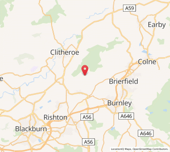 Map of Sabden, EnglandEngland
