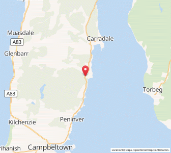 Map of Saddell, ScotlandScotland