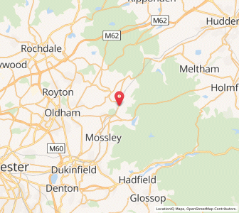 Map of Saddleworth, EnglandEngland