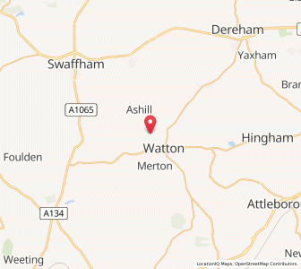 Map of Saham Toney, EnglandEngland