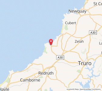 Map of Saint Agnes, EnglandEngland