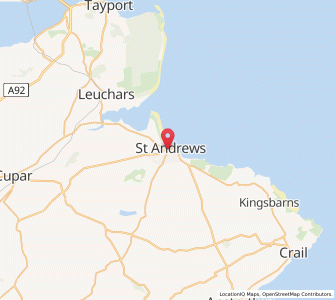 Map of Saint Andrews, ScotlandScotland