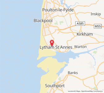 Map of Saint Annes on the Sea, EnglandEngland