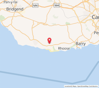 Map of Saint Athan, WalesWales