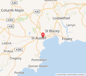 Map of Saint Austell, EnglandEngland