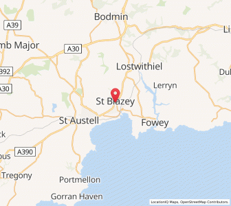 Map of Saint Blazey, EnglandEngland