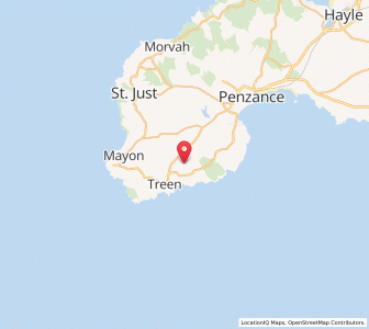 Map of Saint Buryan, EnglandEngland