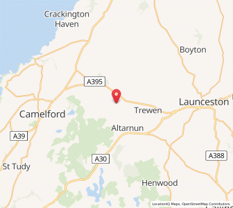 Map of Saint Clether, EnglandEngland