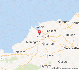 Map of Saint Dogmaels, WalesWales