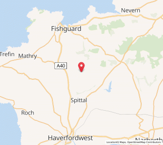 Map of Saint Dogwells, WalesWales