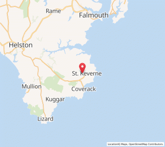 Map of Saint Keverne, EnglandEngland