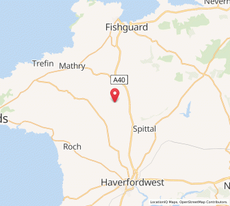 Map of Saint Lawrence, WalesWales