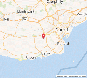Map of Saint Lythans, WalesWales
