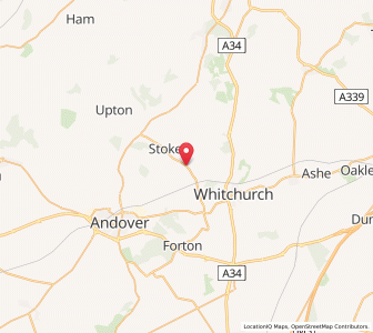 Map of Saint Mary Bourne, EnglandEngland