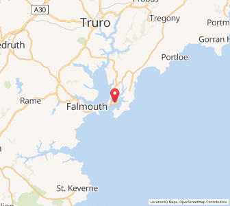 Map of Saint Mawes, EnglandEngland