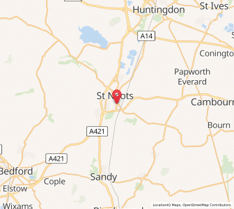 Map of Saint Neots, EnglandEngland