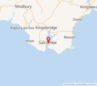 Map of Salcombe, EnglandEngland