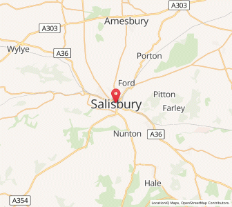 Map of Salisbury, EnglandEngland