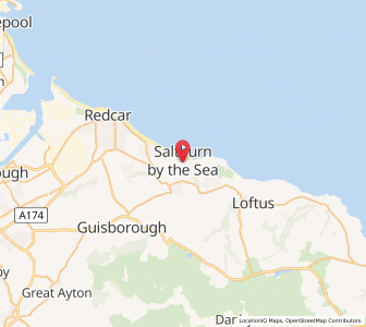 Map of Saltburn-by-the-Sea, EnglandEngland