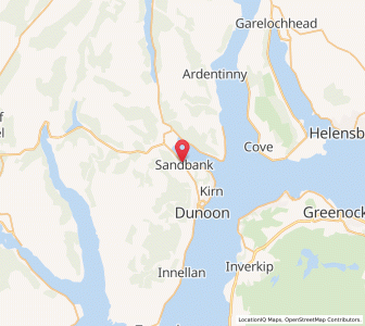 Map of Sandbank, ScotlandScotland