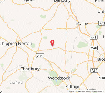 Map of Sandford Saint Martin, EnglandEngland