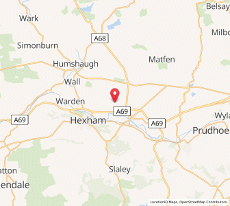 Map of Sandhoe, EnglandEngland