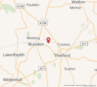 Map of Santon, EnglandEngland